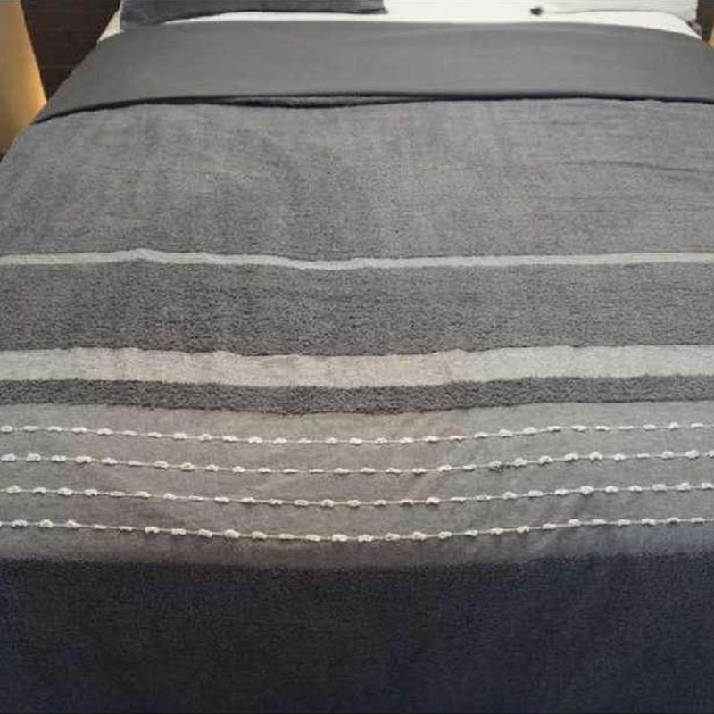 Dekbedset van katoengarengeverfd jacquard